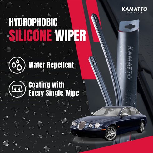 Kamatto Wiper Jaguar S-Type (1999-2002) Hydrophobic Silicone Water Repelling Coating