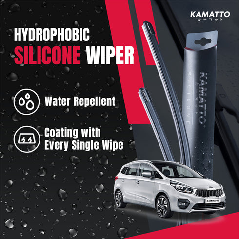 Kamatto Wiper Kia Carens Pre-Facelift (2013-2016) Hydrophobic Silicone Water Repelling Coating