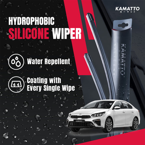 Kamatto Wiper Kia Cerato (2019-Present) Hydrophobic Silicone Water Repelling Coating