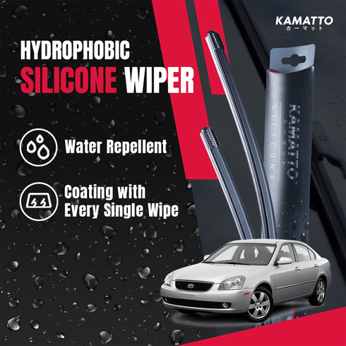 Kamatto Wiper Kia Optima (2007-2010) Hydrophobic Silicone Water Repelling Coating
