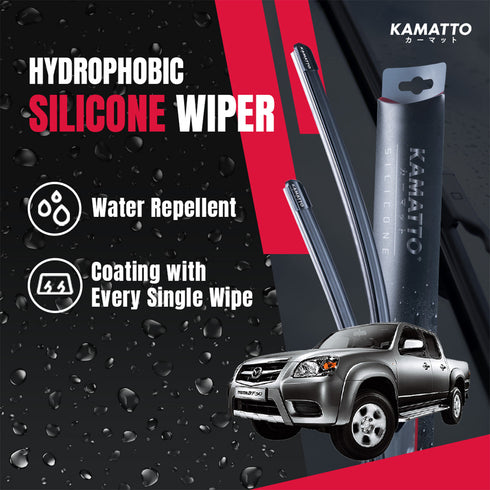 Kamatto Wiper Mazda BT50 (2006-2011) Hydrophobic Silicone Water Repelling Coating