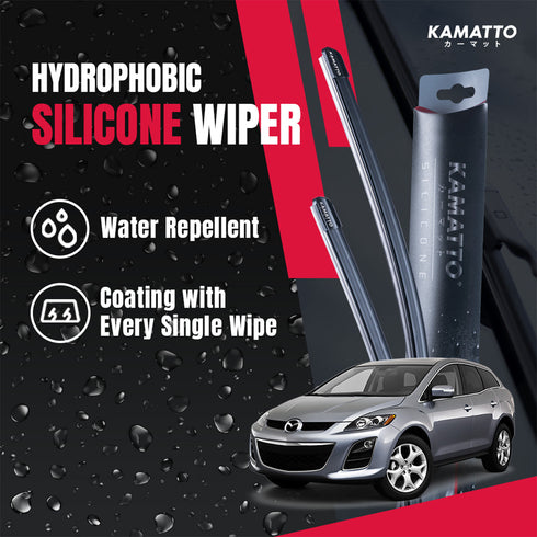 Kamatto Wiper Mazda CX-7 / CX7 (2006-2012) Hydrophobic Silicone Water Repelling Coating