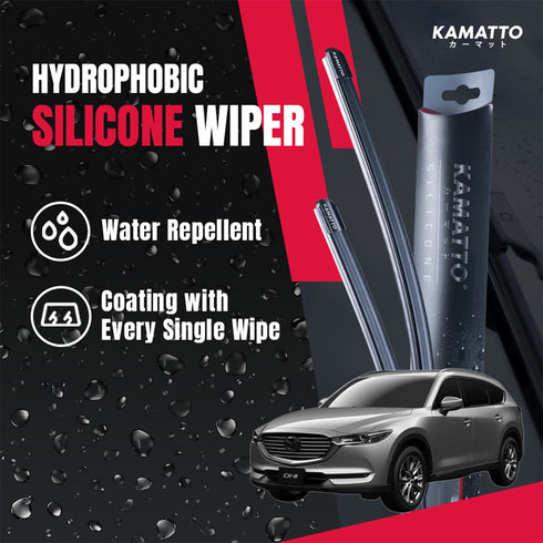 Kamatto Wiper Mazda CX-8 / CX8 KG (2017-Present) Hydrophobic Silicone Water Repelling Coating