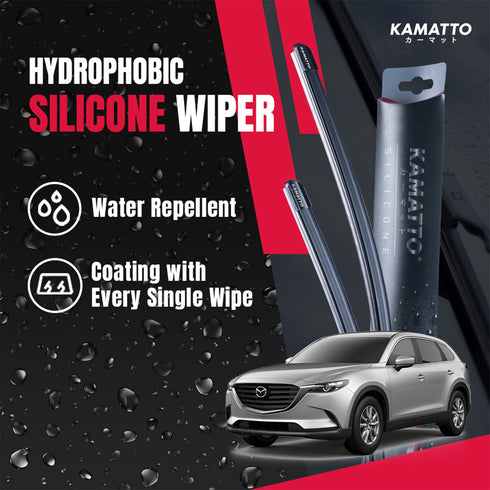 Kamatto Wiper Mazda CX-9 / CX9 (2017-Present) Hydrophobic Silicone Water Repelling Coating