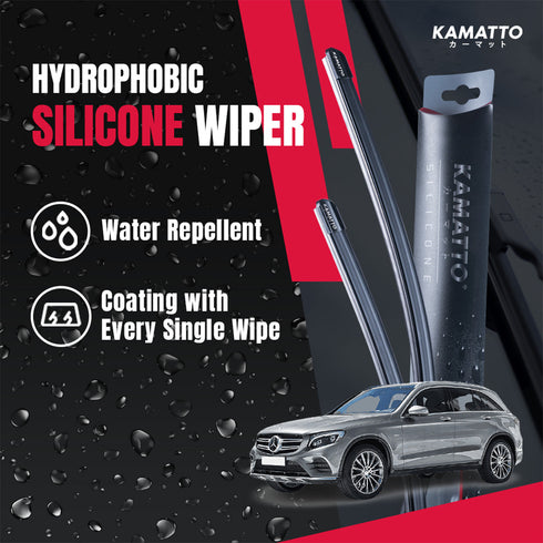 Kamatto Wiper Mercedes Benz GLC X253 (2016-2022) Hydrophobic Silicone Water Repelling Coating