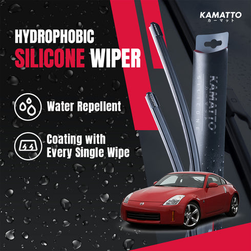 Kamatto Wiper Nissan Fairlady Z33 (2002-2008) Hydrophobic Silicone Water Repelling Coating
