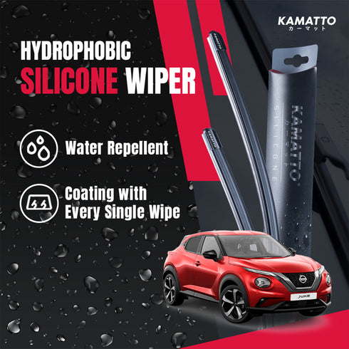 Kamatto Wiper Nissan Juke (2011-2019) Hydrophobic Silicone Water Repelling Coating