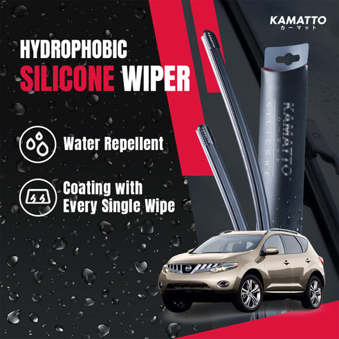 Kamatto Wiper Nissan Murano Z51 (2008-2014) Hydrophobic Silicone Water Repelling Coating