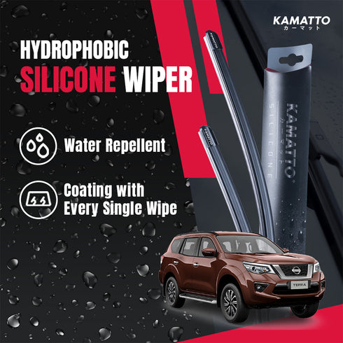 Kamatto Wiper Nissan Terra (2018-Present) Hydrophobic Silicone Water Repelling Coating