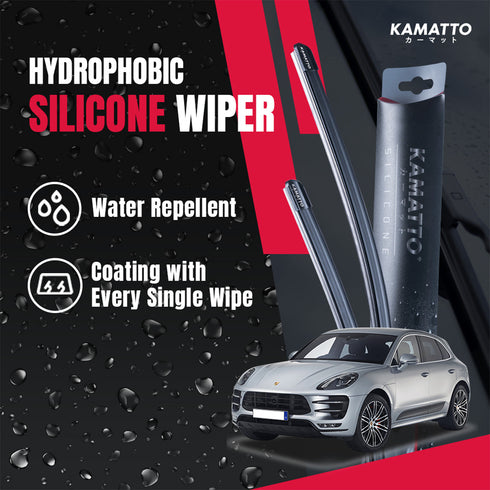 Kamatto Wiper Porsche Macan 95B (2014-Present) Hydrophobic Silicone Water Repelling Coating