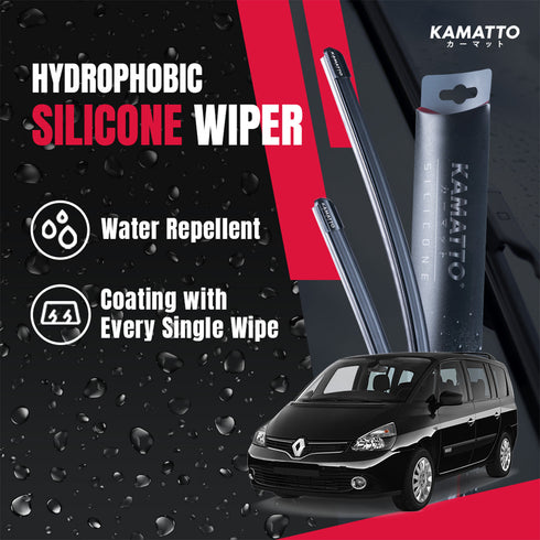 Kamatto Wiper Renault Espace MK4 (2003-2014) Hydrophobic Silicone Water Repelling Coating