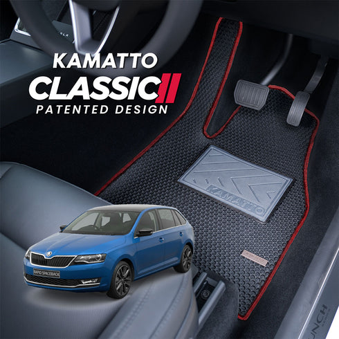 Kamatto Classic Skoda Rapid Spaceback NH1 (2013-2022) Car Floor Mat and Carpet