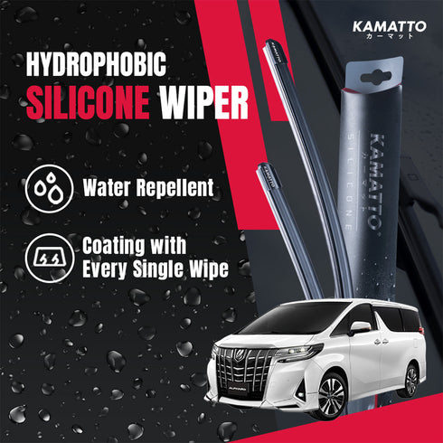 Kamatto Wiper Toyota Alphard AH30 (2015-2023) Hydrophobic Silicone Water Repelling Coating