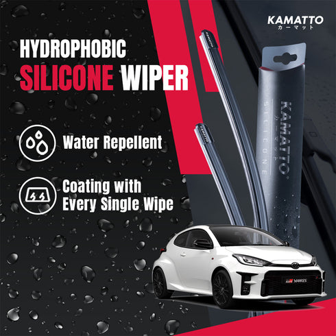 Kamatto Wiper Toyota GR Yaris (2020-Present) Hydrophobic Silicone Water Repelling Coating