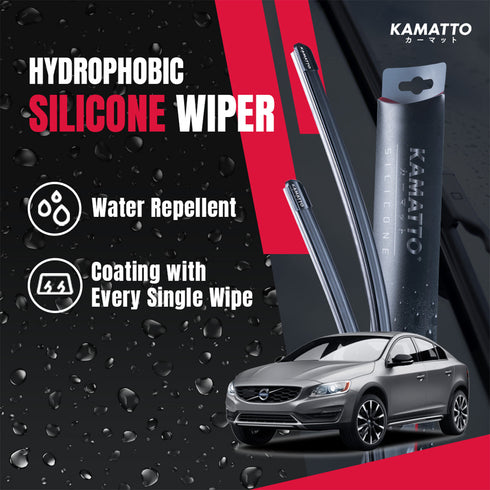 Kamatto Wiper Volvo S60 (2011-2019) Hydrophobic Silicone Water Repelling Coating