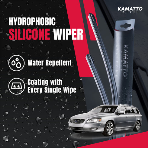 Kamatto Wiper Volvo V70 2007-2016 Hydrophobic Silicone Water Repelling Coating