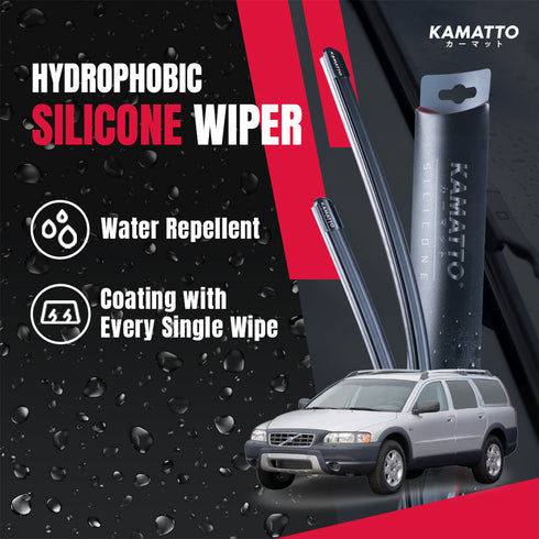 Kamatto Wiper Volvo XC70 2004-2007 Hydrophobic Silicone Water Repelling Coating