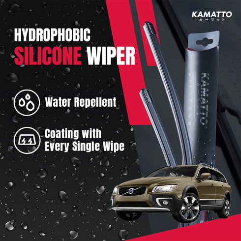 Kamatto Wiper Volvo XC70 2007-2016 Hydrophobic Silicone Water Repelling Coating